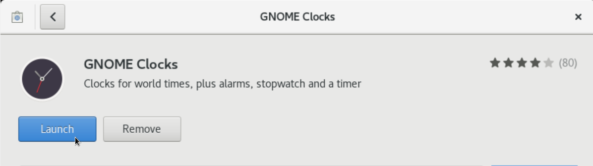 Starten Sie die Anwendung GNOME-Uhren