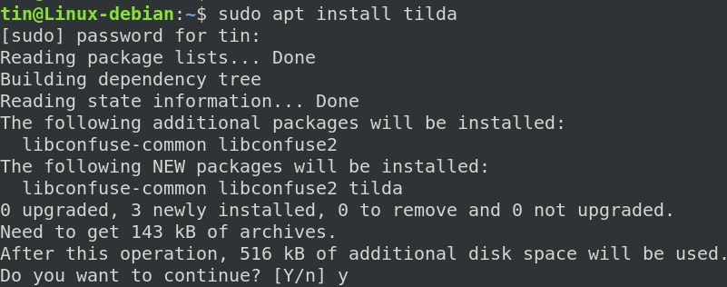 So installieren und verwenden Sie Tilda – eine Dropdown-Konsole für Debian 10