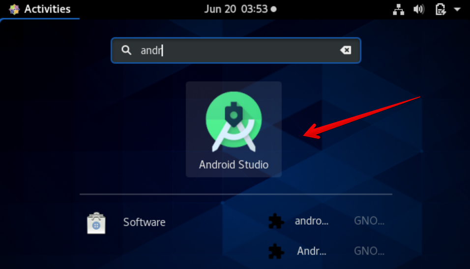 auf dem Android Studio-Symbol