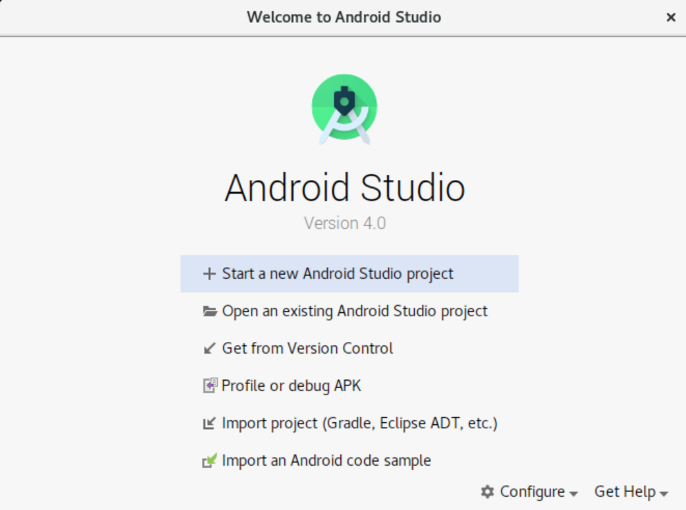 Die Installation von Android Studio wurde erfolgreich abgeschlossen