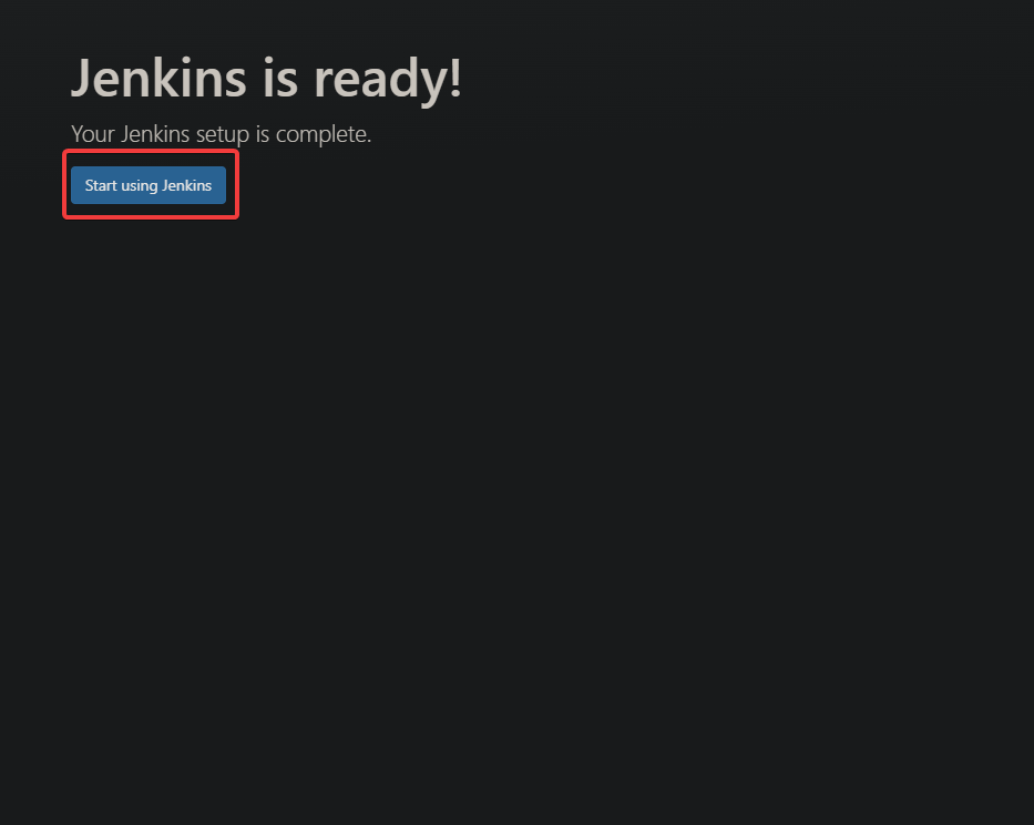 Jenkins ist bereit