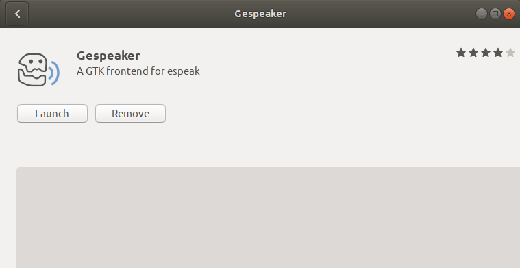Starten Sie die Gespeaker-Linux-Desktop-Anwendung