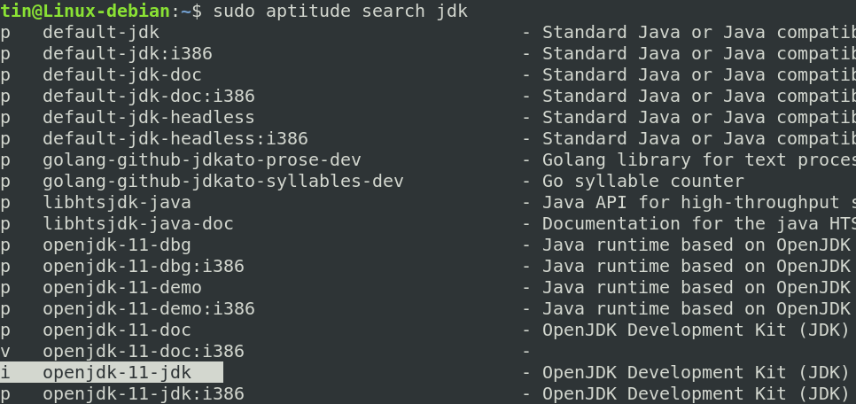 Überprüfen Sie, welches Java / JDK-Paket installiert ist