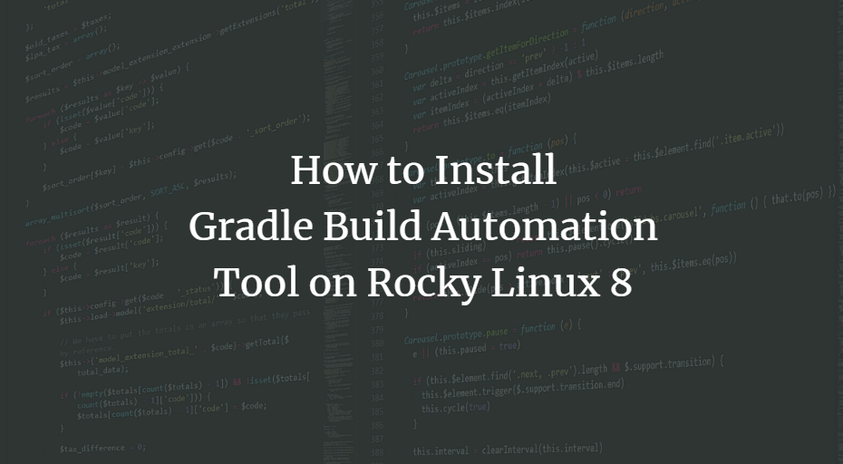 So installieren Sie das Gradle Build Automation Tool unter Rocky Linux 8