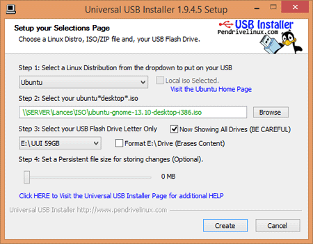 Universelles USB-Installationsprogramm (UUI)