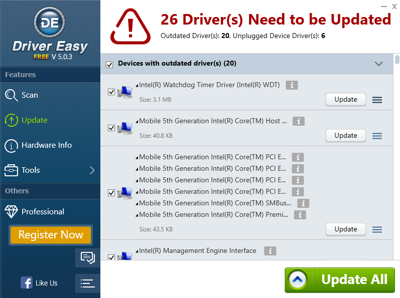 Überprüfen der Driver Easy-App