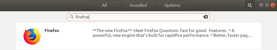 Suchen Sie in der Liste der Firefox-Anwendungen