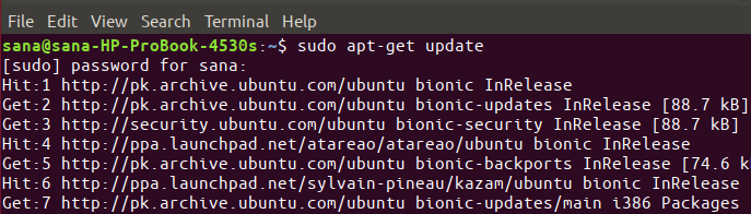 Aktualisieren Sie die Liste der Ubuntu-Repositories
