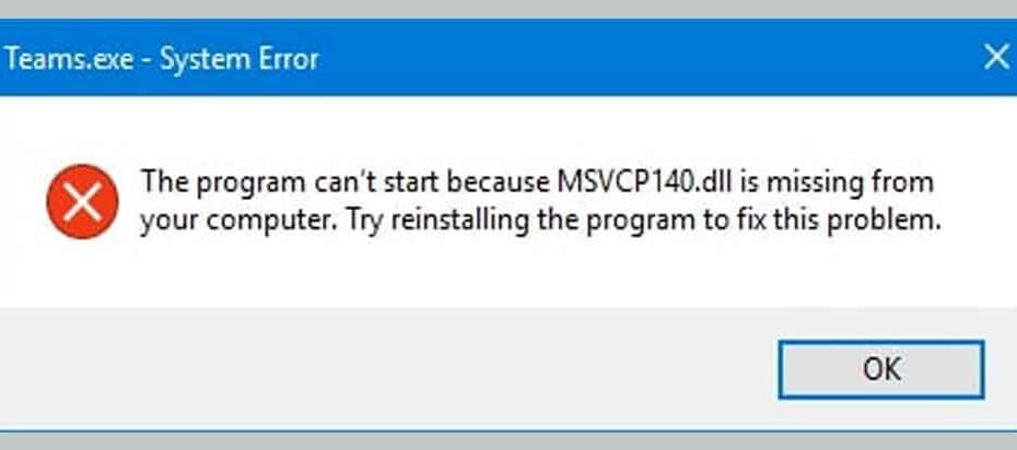 Behebung: Fehler „Msvcp140.dll fehlt“ unter Windows 10