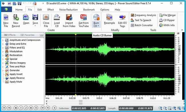 Leistungsstarker kostenloser Audio-Editor