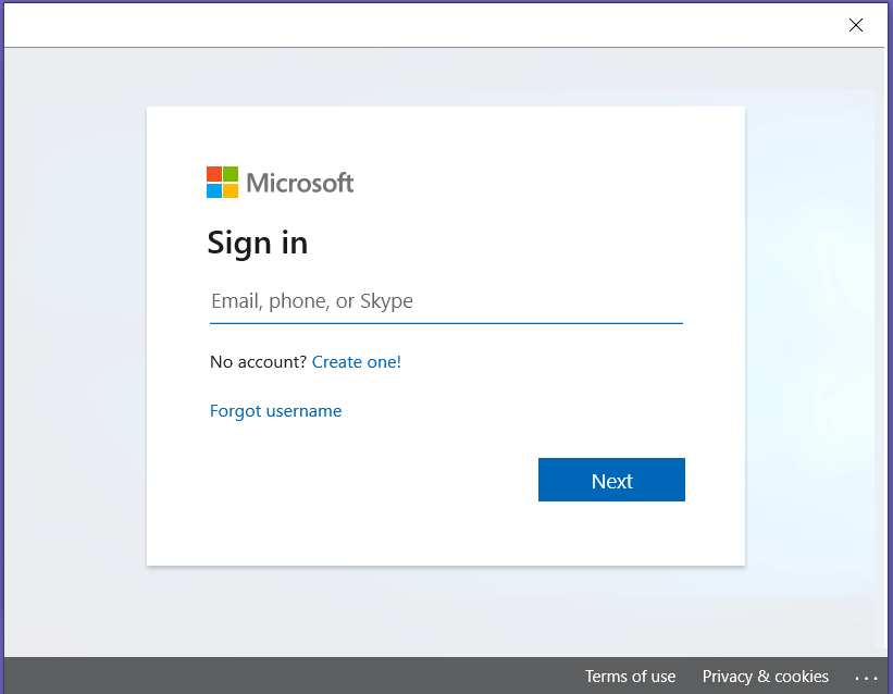 Sie müssen sich beim Microsoft Store anmelden