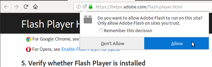 Aktivieren Sie den Flash-Browser