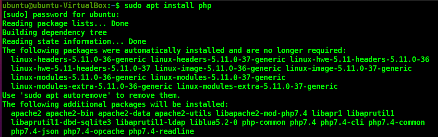 PHP installieren