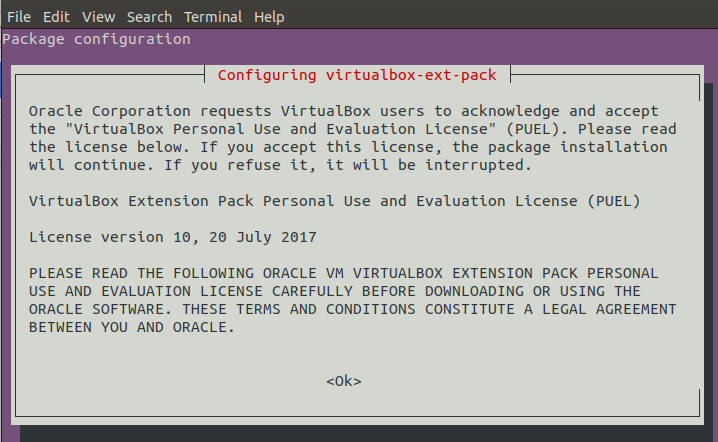 Installieren Sie das VirtualBox-Add-On-Paket