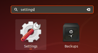 Öffnen Sie das Ubuntu-Dashboard - Einstellungen