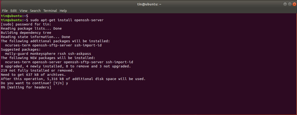 Installieren Sie den OpenSSH-Server