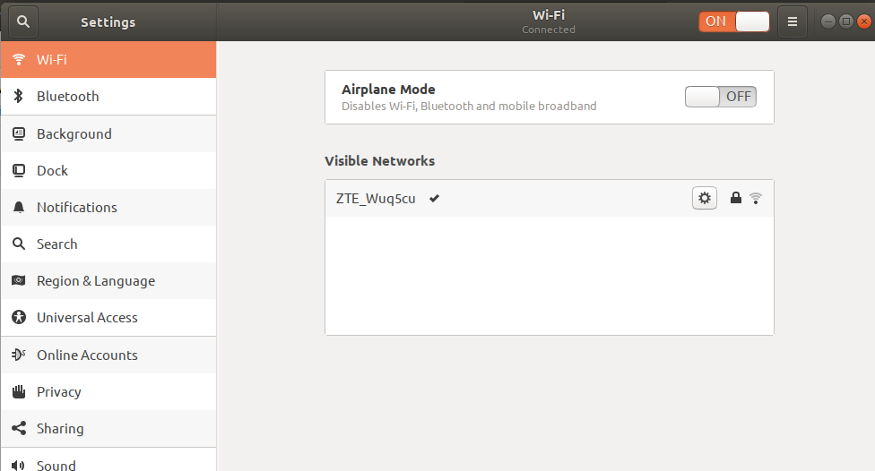 WLAN-Einstellungen in Ubuntu