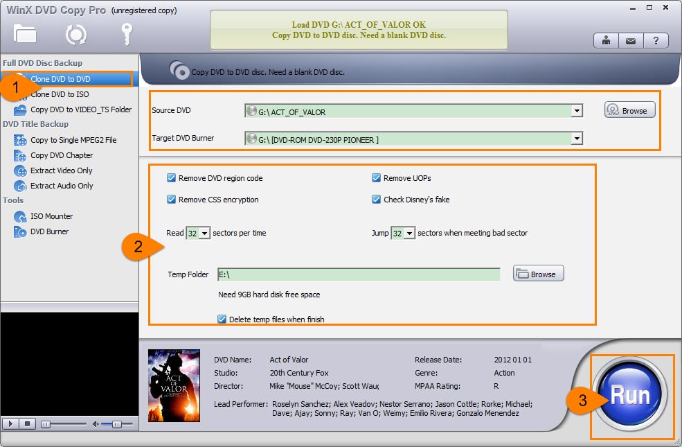 DVD auf DVD kopieren mit WinX DVD Copy Pro