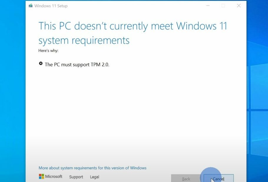Dieser PC erfüllt derzeit nicht die Systemanforderungen von Windows 11