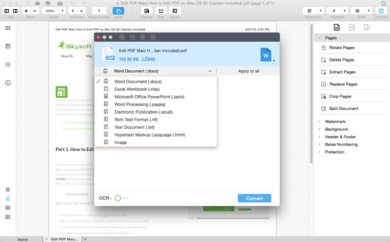 iSkysoft PDF Editor Pro Mac Review und Anleitung