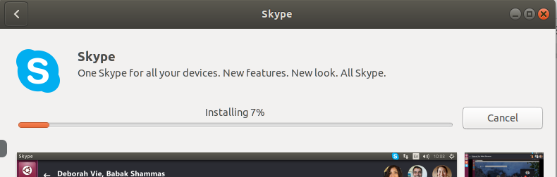 Skype wird auf dem System installiert