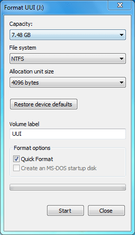 Ändern Sie das Dateisystem des USB-Laufwerks auf NTFS