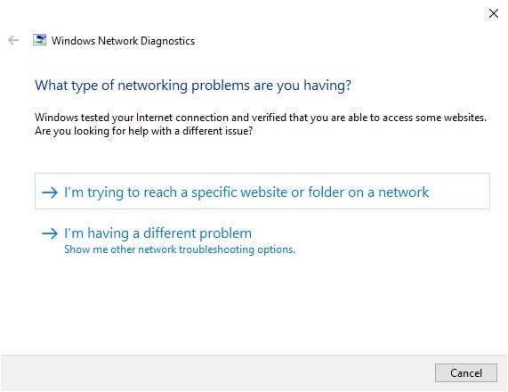 Windows-Netzwerkdiagnose