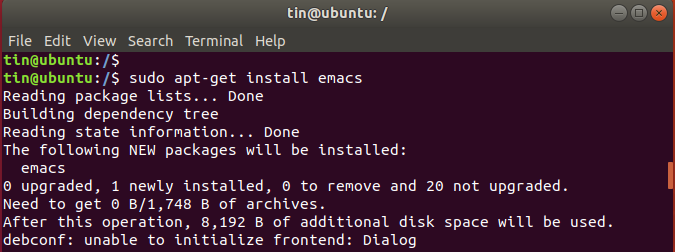 Installieren Sie den Emacs-Editor