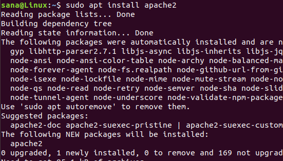 Installieren Sie den Apache-Webserver mit apt